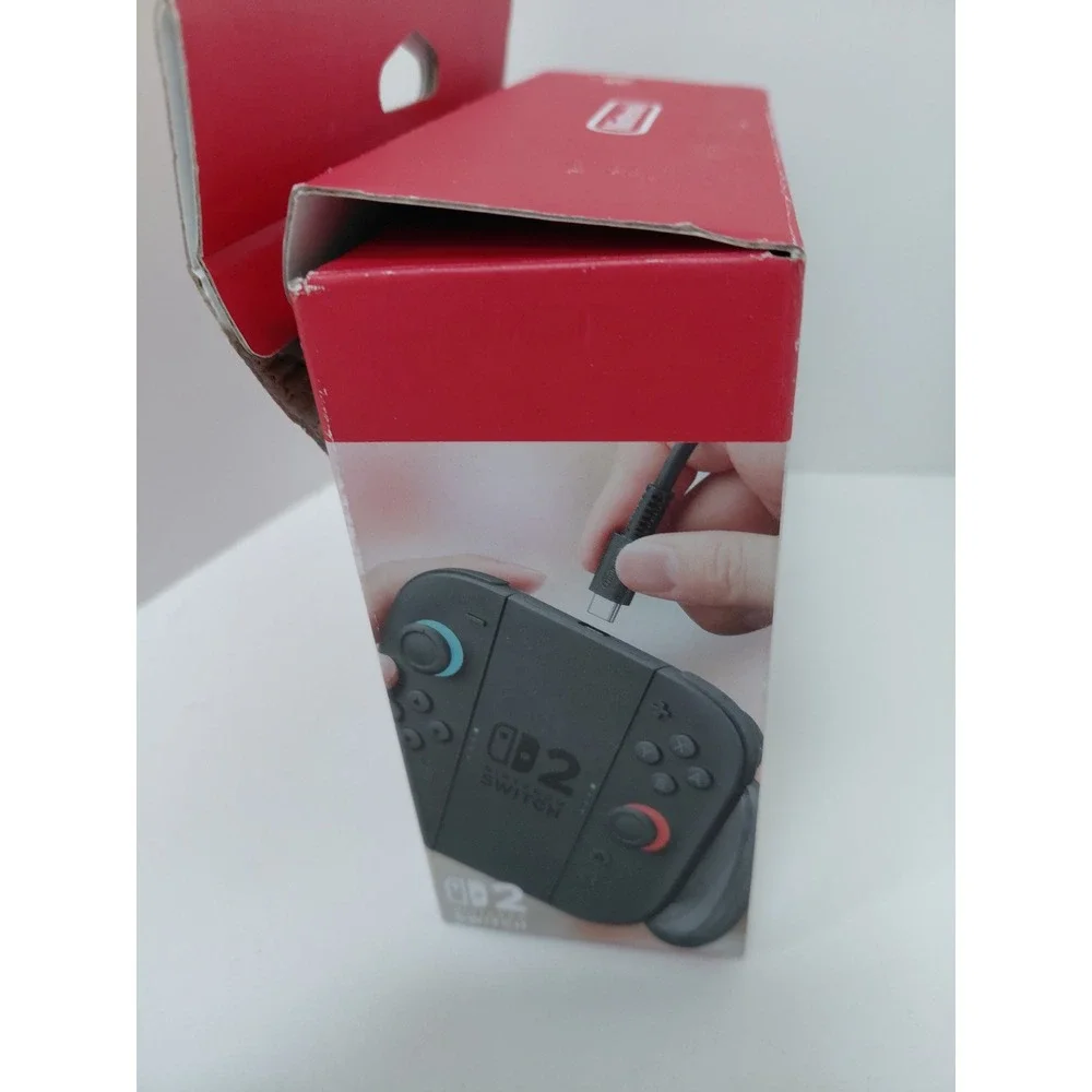 Nintendo Switch Joy-Con Charging Grip Black HAC-012 with USB Cable OPEN BOX
